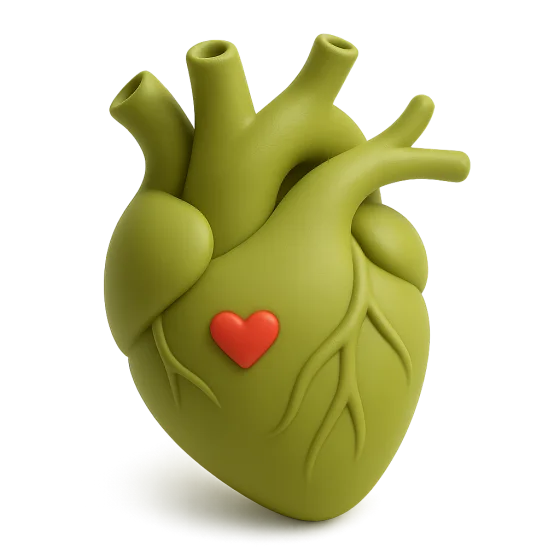Ilustrace srdce a cév ve stylu Cardiotensive